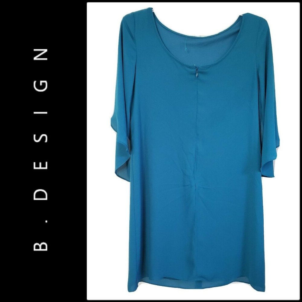 B.Design Woman Slit Sleeve Dress Size 10